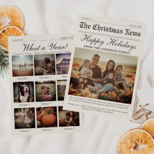 Carte de Noël photo journal