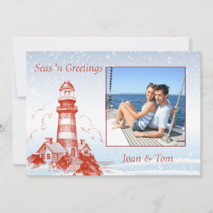 Carte de Noël photo marine
