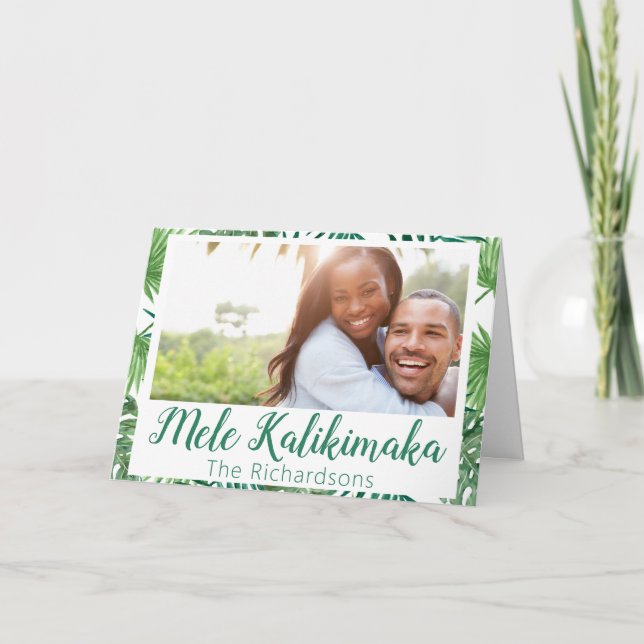 Carte de Noël photo Mele Kalikimaka (Devant)