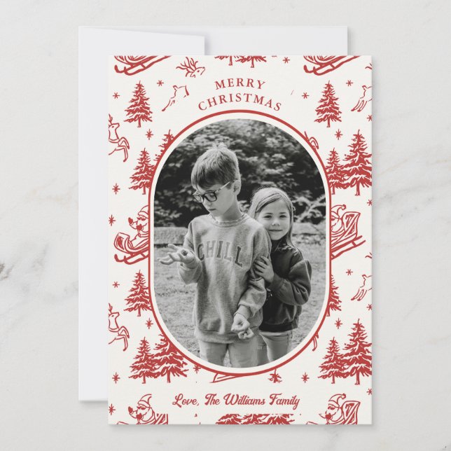 Carte de Noël photo Motif d'arbre (Devant)