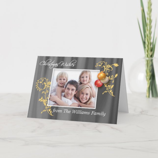 Carte de Noël photo personnalisée (Devant)