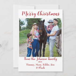 Carte de Noël photo personnalisée