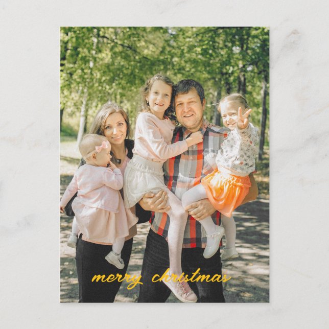 Carte de Noël photo personnalisée - Fêtes personna (Devant)