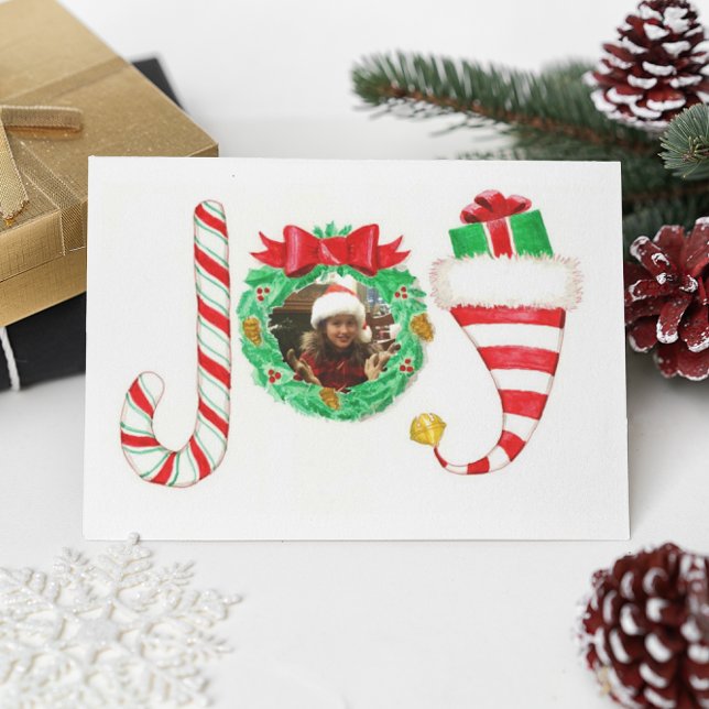 Carte de Noël photo personnalisée Joy (Créateur téléchargé)