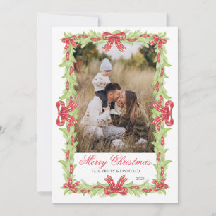 Carte de Noël photo préppy