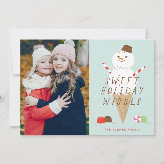 Carte de Noël photo Snowcone (Devant)
