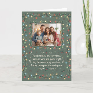 Carte de Noël Photo Vert Sauge Noël