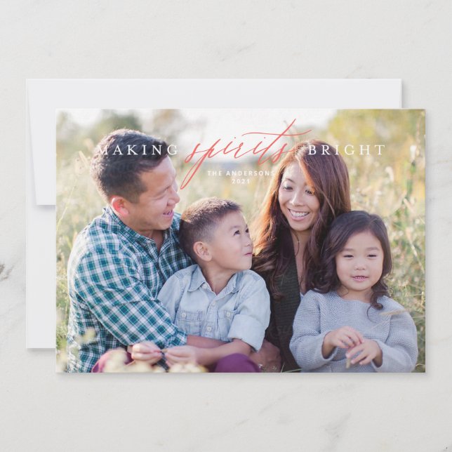 Carte de Noël Photoshop Pour Rendre Les Esprits Br (Devant)