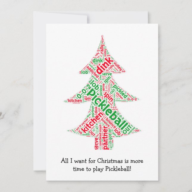 Carte de Noël Pickball (Devant)
