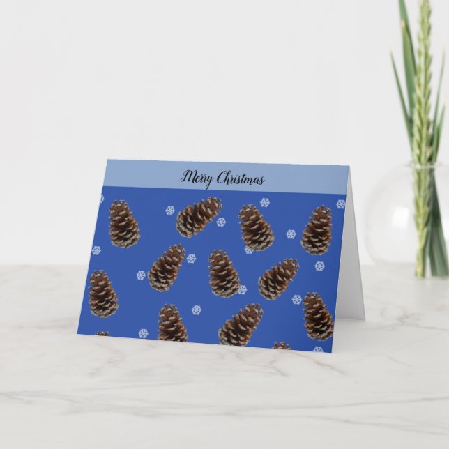 Carte de Noël Pinecones naturels (Devant)