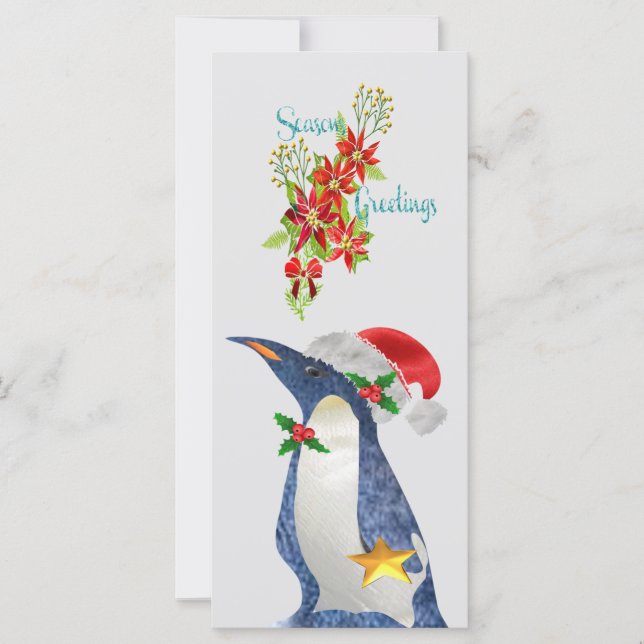 Carte de Noël Pingouin  (Devant)