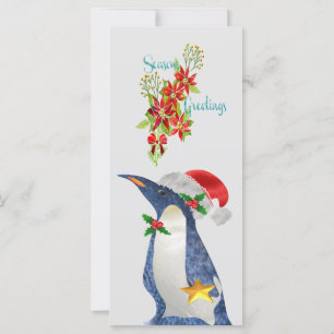Carte de Noël Pingouin 