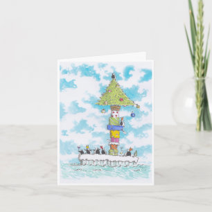 Carte de Noël Pingouin remplie
