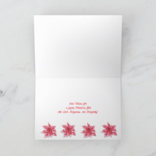 Carte de Noël Pink Poinsettia