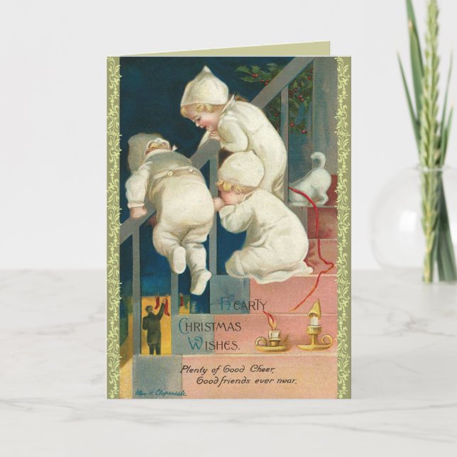 Carte de Noël Pixie victorienne (Devant)