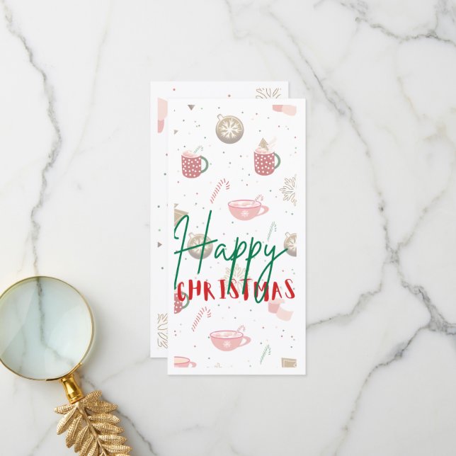 Carte de Noël plate (Devant/Arrière en situation)