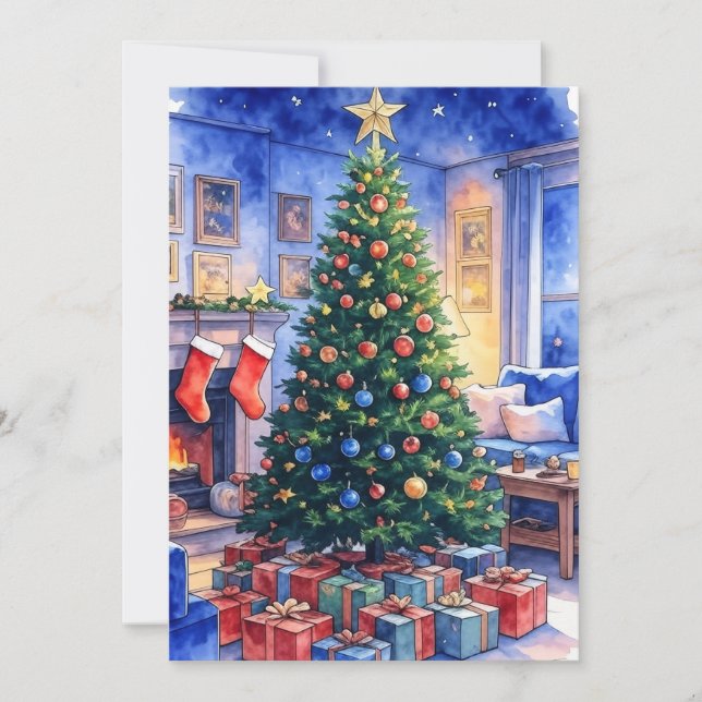 Carte de Noël plate (Devant)