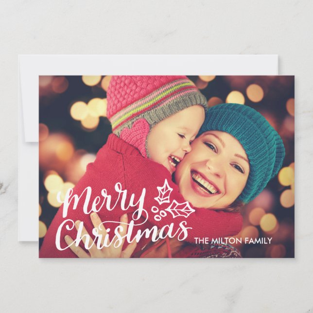 Carte de Noël pleine photo (Devant)