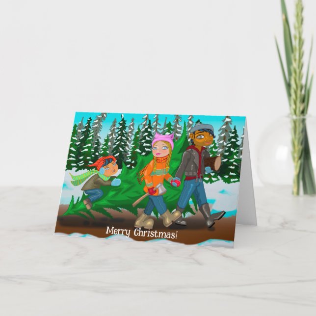 Carte de Noël pliable de nous à vous (Devant)