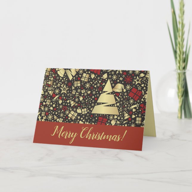 Carte de Noël pliée (Devant)