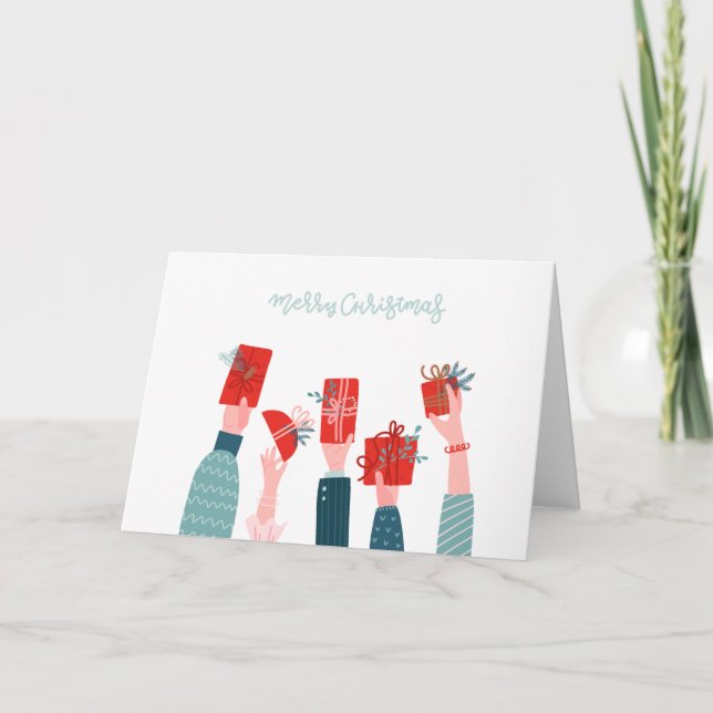 Carte de Noël pliée (Devant)