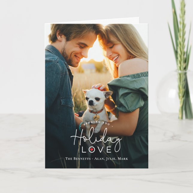 Carte de Noël pliée Holiday Love (Devant)