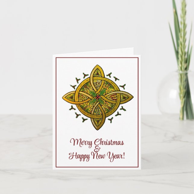 Carte de Noël pliée imprimée à partir d'art origin (Devant)