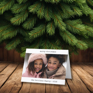 Carte de Noël pliée minimaliste