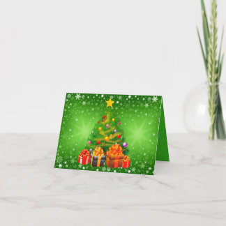 Carte de Noël pliée Santa Fête de fin d'année