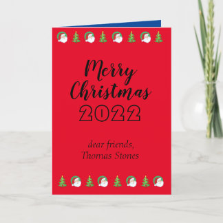 Carte de Noël pliée standard 5" x 7"