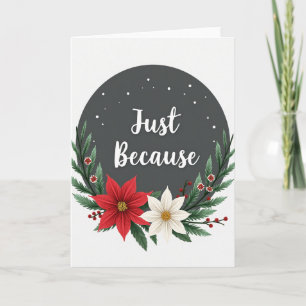 Carte de Noël Poinsettia Just Because