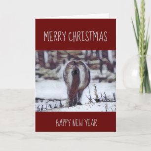 Carte de Noël "Pony Tail"