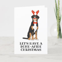 carte de noël pour chien de montagne bernois