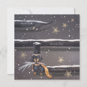 carte de noël pour chien de saucisse