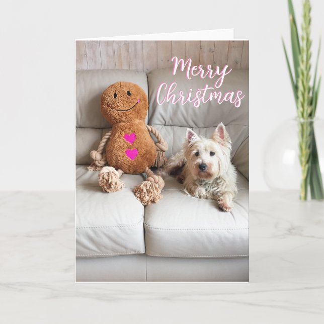 Carte de Noël pour chien Westin / West Highland Te (Devant)