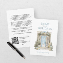 Carte de Noël pour clients immobiliers « De retour