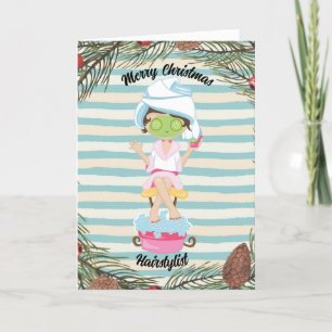 Carte de Noël pour coiffeur
