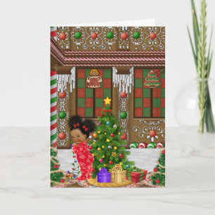 Carte de Noël pour enfants afro-américains