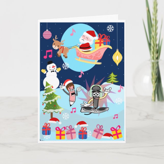 Carte de Noël pour enfants - Carte interactive (Devant)
