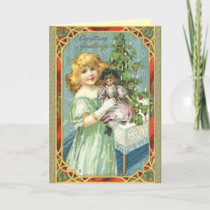 Carte de Noël pour enfants victorienne