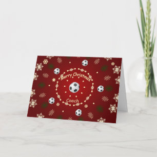Carte de Noël pour entraîneur de football