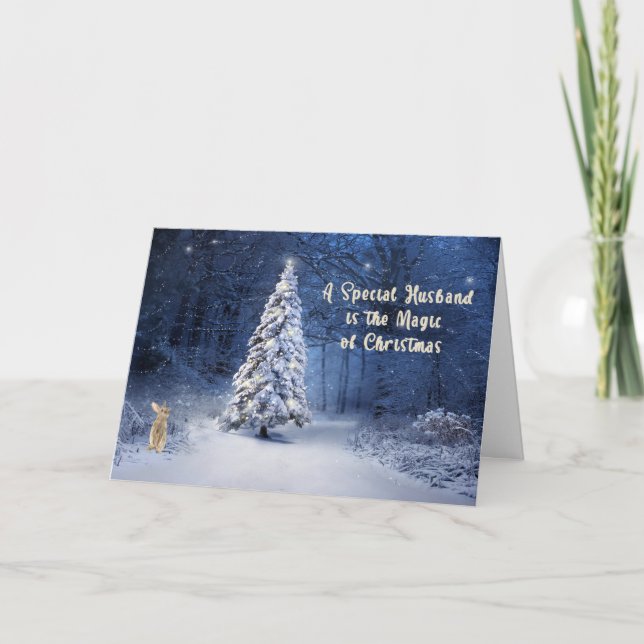 Carte de Noël pour époux Pittoresque (Devant)