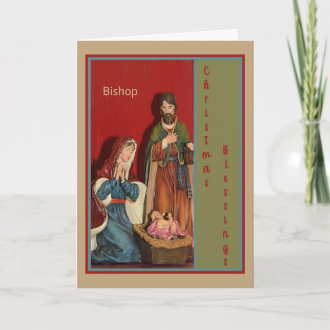 Carte de Noël pour évêque avec menteur (Devant)