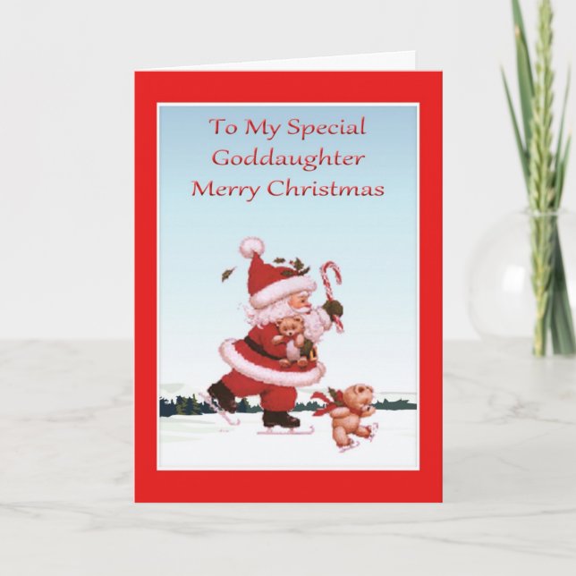 Carte de Noël pour la filleule (Devant)