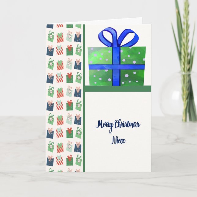 Carte de Noël pour la Nièce Design actuel (Devant)