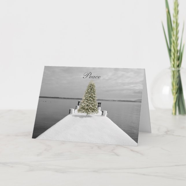 Carte de Noël pour la paix et les fêtes (Devant)