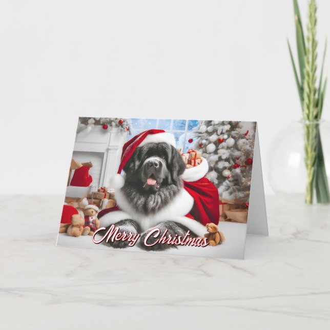 Carte de Noël pour la Père Noël de Terre-Neuve (Devant)