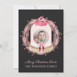 Carte de Noël pour la première Noël de bébé