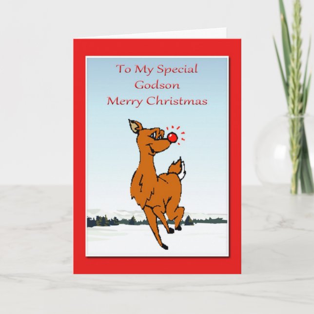 Carte de Noël pour le filleul (Devant)