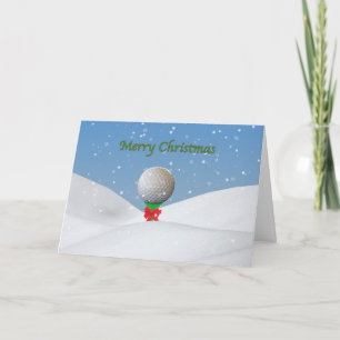 Carte de Noël pour le golfeur